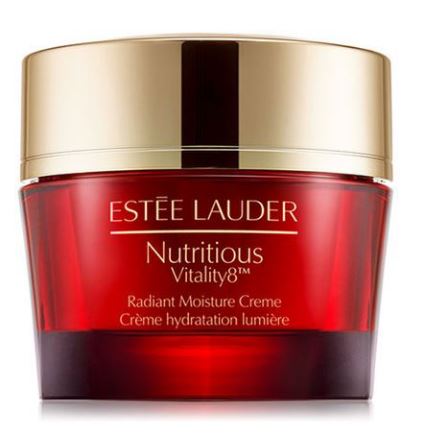 Estee Lauder Nutritious Vitality8 Radiant Moisture Creme 50ml. ครีมบำรุงผิวหน้ามอบความชุ่มชื่นให้ผิวได้อย่างล้ำลึก โดยไม่ทิ้งความมัน หรือความเหนียวเหนอะหนะ ให้ผิวรู้สึกสบาย เผยผิวที่เนียน ใส อิ่มเอิบ สุขภาพดี เสริมผิวให้ดียิ่งขึ้นด้วย Anti-Oxi