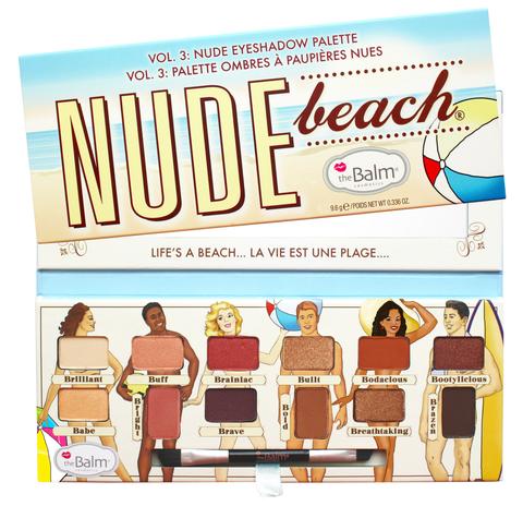The Balm Nude Beach Nude Eyeshadow Palette พาเลท 12 สีสุดฮอต โทนสีร้อนรับซัมเมอร์ของอเมริกาในช่วงนี้ โทนสีน้ำตาล ทองแดง แอบคล้าย Naked Heat ของแบรนด์ Urban Decay ที่เพิ่งออกพร้อมๆกันในช่วงนี้ เม็ดสีแน่น ให้สีชัด ติดทนนาน