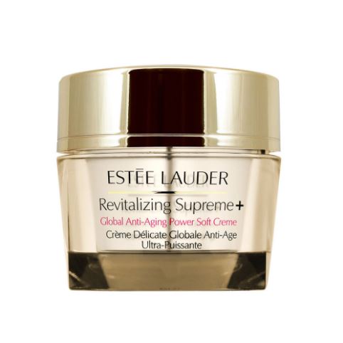 Estee Lauder Revitalizing Supreme+ Global Anti Aging Power Soft Creme 75ml. ครีมบำรุงกลางวัน สำหรับผิวมัน-ผิวผสม เพื่อการฟื้นฟูและลดเลือนริ้วรอย แห่งอนาคต เนื้อบางเบา มอบสัมผัสได้ถึงความอ่อนโยน หรูหรา ให้ผิวกระชับ เรียบเนียน กระจ่างใส อ่อนเยาว