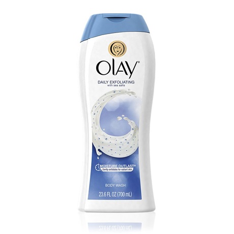 Olay Daily Exfoliating Body Wash with Sea Salts 700ml. ครีมอาบน้ำที่มีมอยเจอร์ไรเซอร์เข้มข้น พร้อมเม็ดสครับจากเกลือทะเล ช่วยเร่งการผลัดเซลล์ผิว เผยผิวใหม่ที่เรียบเนียนละเอียด ใช้แล้วผิวจะเนียนนุ่ม สมูท และหอมสดชื่นไปตลอดทั้งวัน