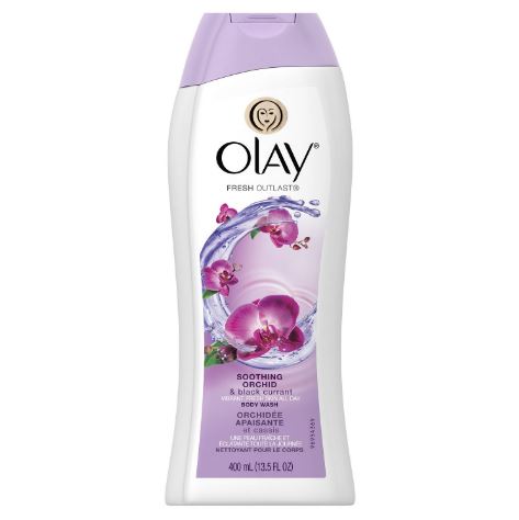 Olay Fresh Outlast Soothing Orchid & Black Currant Body Wash 700ml. ครีมอาบน้ำที่มีมอยเจอร์ไรเซอร์เข้มข้น กลิ่นหอมสดชื่นของดอกกล้วยไม้ ช่วยปรับสภาพผิว ทำให้ผิวนุ่มชุ่มชื้น มีส่วนผสมของ Citric Acid ที่จะช่วยขจัดเซลล์ผิวที่เสื่อมสภาพ พร้อมกั