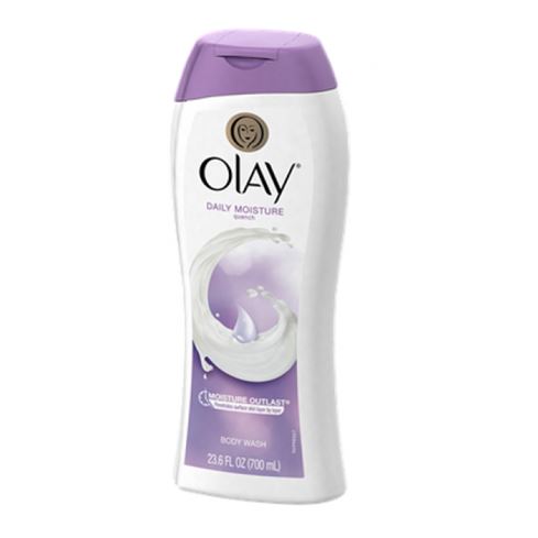 Olay Daily Moisture Quench Body Wash 700ml. ครีมอาบน้ำที่มีมอยเจอร์ไรเซอร์เข้มข้น ทำความใสะอาดผิวได้สะอาดหมดจด พร้อมบำรุงผิวให้อิ่มน้ำดุจโอเอซิสสำหรับผิว ช่วยเก็บกักความชุ่มชื้นไว้ในผิว ฟื้นบำรุงให้ผิวเรียบเนียนนุ่ม ให้ผิวดูเปล่งปลั่ง มีสุขภาพ