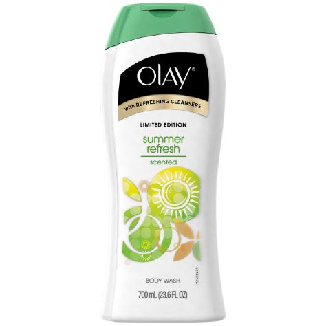 Olay Summer Refresh Scented Body Wash 700ml. Limited Edition ครีมอาบน้ำที่มีมอยเจอร์ไรเซอร์เข้มข้น ทำความใสะอาดผิวได้สะอาดหมดจด กลิ่นหอมสดชื่นผ่อนคลาย มีส่วนผสมของมอยเจอไรเซอร์ที่ไม่ทำให้ผิวแห้ง แตกต่างจากสบู่ทำความสะอาดทั่วไป ให้ผิวของคุณสดชื