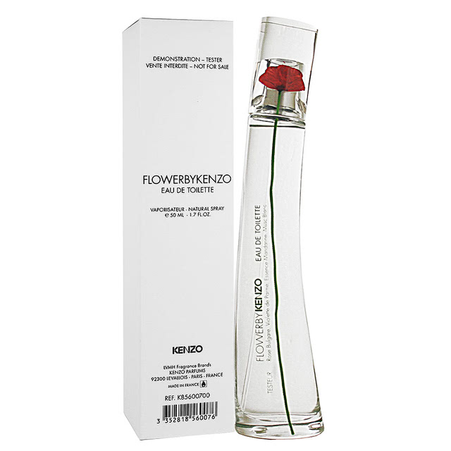 Kenzo Flower Eau De Toilette Spray 50ml. (กล่องขาว Tester ปริมาณเท่าสินค้าจริง) น้ำหอมสำหรับสุภาพสตรี น้ำหอมเคนโซ ดอกไม้แดง ที่ได้รับความนิยมมายาวนาน นับตั้งแต่เปิดตัวในปี 2001 กลิ่นหอมอ่อนหวานละมุนละไม สร้างความสดชื่นเย็นสบายด้วยกลิ่นมวลดอกไม