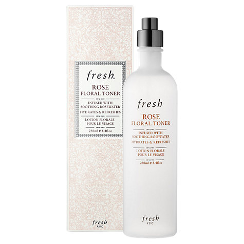 Fresh Rose Floral Toner 250ml. โทนเนอร์ปรับสภาพผิวสูตรปราศจากแอลกอฮอล์ ช่วยปลอบประโลมผิวและให้ความชุ่มชื้นแก่ผิวได้ยาวนานถึง 24 ชั่วโมง