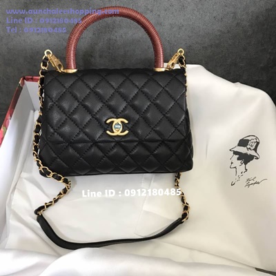 Chanal coco original leather size 9.5" งานสวยเหมือนแท้มากที่สุด 