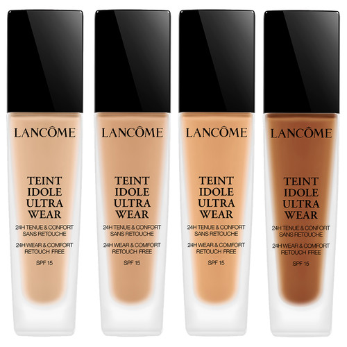 Lancome Teint Idole Ultra Wear 24H Wear & Comfort Retouch-Free Divine Perfection Foundation SPF 15 ขนาด 30ml. รองพื้นใหม่จากลังโคม มอบการปกปิดสูง สร้างผิวดูเปล่งปลั่งและเนียนนุ่มดุจกำมะหยี่ เนื้อเบาบาง แต่ปกปิด คุมมัน กันน้ำ 24 ชม. ทำให้ผิ