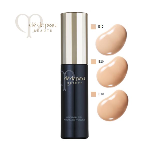 Cle de Peau Beaute Teint Fluide Eclat Radiant Fluid Foundation 30ml. No Box รองพื้นสูตรน้ำที่เนรมิตผิวที่ได้ผลลัพธ์ฉุ่มฉ่ำ สร้างผ้าคลุมประกายแห่งความงาม ตกกระทบแสงหลายมิติลงบนพื้นผิวเพื่อสรรค์สร้างความเปล่งประกายอีกทั้งยังมีผิวสัมผัสที่ละเอียด