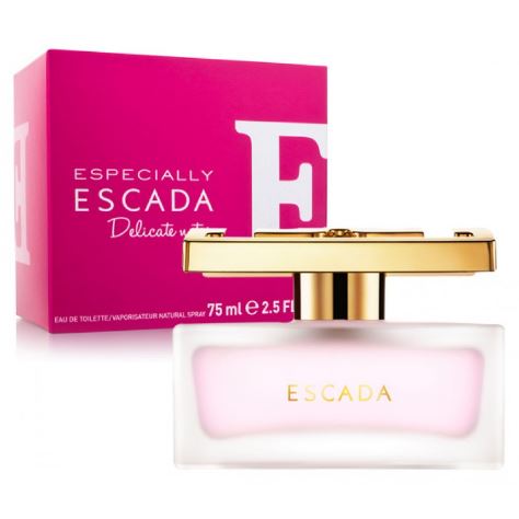 Escada Especially Delicate Notes EDT 75ml. อ่อนหวาน หรูหรา แบบฉบับ Escada กลิ่นหอมที่บางเบาแต่สามารถติดทนได้นานอย่างมาก โดดเด่นด้วยกลิ่นกุหลาบ หอมสดชื่นปลอดโปร่งโล่งสบาย กลิ่นหอมหวานที่ชวนให้หลงรักและน่าใกล้ชิด