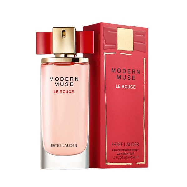 Estee Lauder Modern Muse Le Rouge Eau de Parfum Spray 50ml. มนต์สะกดที่สร้างความประทับใจแบบไม่ทันได้ตั้งตัว แข็งแกร่ง ท้าทาย และเซ็กซี่เย้ายวน กลิ่นความหอมที่สะท้อนตัวตนของหญิงสาว ที่ดูเซ็กซี่ และมีรสนิยม เป็นกลิ่นหอมที่เผยให้เห็นถึงความมั่น