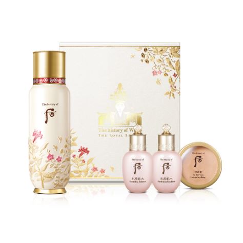 The History of Whoo BiChup First Care Moisture Anti-Aging Essence Special Set (Limited Edition) เซ็ทเฟิร์สเอสเซนส์ไซส์จริง แพคเกจลิมิเต็ด ช่วยกระตุ้นระบบไหลเวียนเลือด เพื่อให้ผิวสุขภาพดี และบำรุงผิวขนาดพกพา โทนเนอร์ อิมัลชั่น และคุชชั่นกันแด