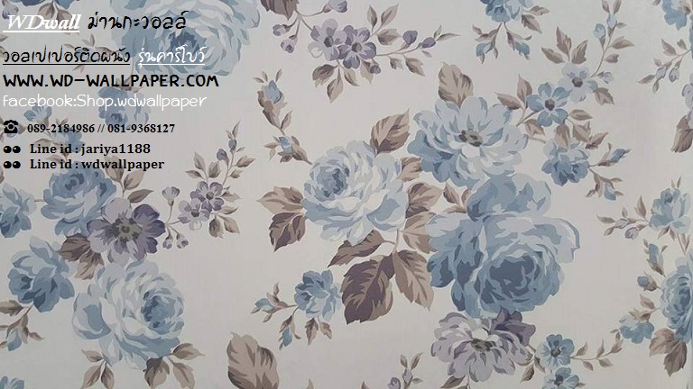 วอลเปเปอร์ติดผนัง ลายดอกไม้โมเดิร์น ลายผีเสื้อ ธรรมชาติ สไตล์โมเดิร์นวินเทจ