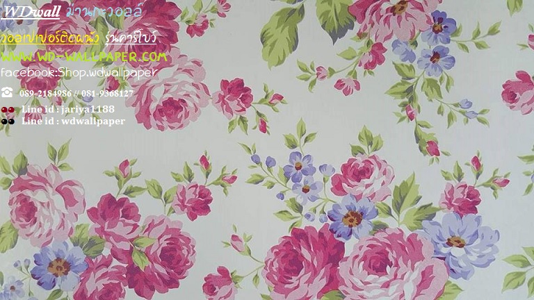 วอลเปเปอร์ติดผนัง ลายดอกไม้โมเดิร์น ลายผีเสื้อ ธรรมชาติ สไตล์โมเดิร์นวินเทจ