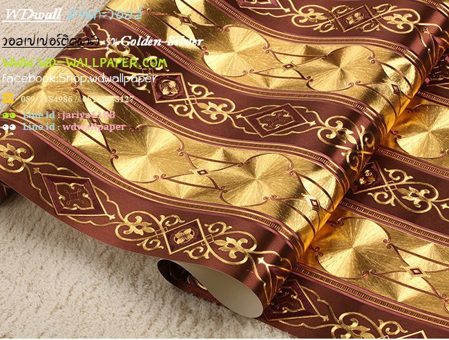 วอลเปเปอร์ติดผนัง สไตล์ Golden-Silver