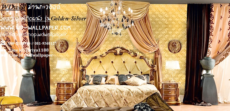 วอลเปเปอร์ติดผนัง สไตล์ Golden-Silver