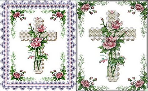 Rose&Cross (ไม่พิมพ์/พิมพ์ลาย) 