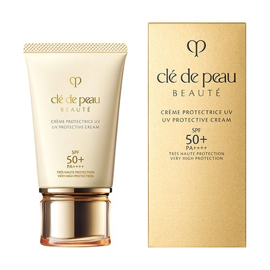 Cle de Peau Beaute UV Protection Cream SPF50+ PA++++ 50ml. ครีมกันแดดสูตรใหม่ (สำหรับทาผิวหน้าและผิวกาย) ช่วยป้องกันสัญญาณแห่งการเสื่อมสภาพของผิวที่เกิดจากแสงแดด พร้อมให้ผิวสวยอย่างเป็นธรรมชาติและช่วยเพิ่มความกระจ่างใส มีกลุ่มของโมเลกุลคอมเพล็กซ์ที่