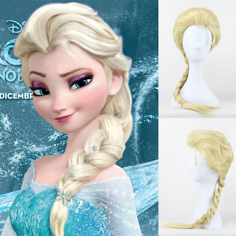 วิกผมเอลซ่าElsaสีทองสวยถักเปียตามแบบวิกหนาสวย. Cosplay wig วิกผมแฟนซี
