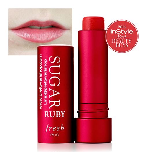 Fresh Sugar Ruby Tinted Lip Treatment Sunscreen SPF 15 ขนาด 4.3 g. ลิปทินท์บำรุงริมฝีปากสูตรเข้มข้น ทำให้ความชุ่มชื้นแก่ริมฝีปาก มอบความเรียบเนียนและยังช่วยป้องกัน ริมฝีปากจากการทำลายของแสงแดด มาพร้อมกับเฉดสีแดงประกายชิมเมอร์