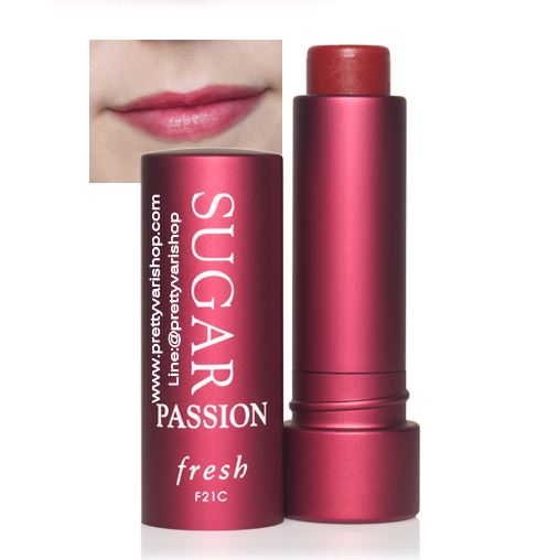 Fresh Sugar Passion Tinted Lip Treatment Sunscreen SPF 15 ขนาด 4.3 g. ลิปทินท์บำรุงริมฝีปากสูตรเข้มข้น ทำให้ความชุ่มชื้นแก่ริมฝีปาก มอบความเรียบเนียนและยังช่วยป้องกัน ริมฝีปากจากการทำลายของแสงแดด มาพร้อมกับเฉดสีแดงระเรื่อ