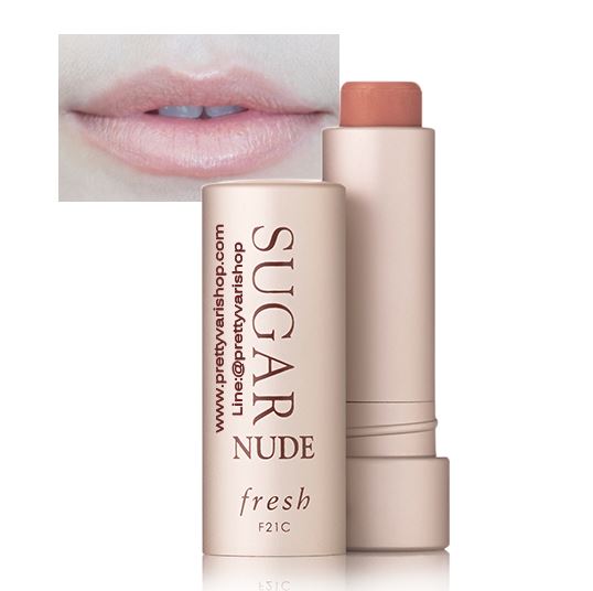 Fresh Sugar Nude Tinted Lip Treatment Sunscreen SPF 15 ขนาด 4.3 g. ลิปทินท์บำรุงริมฝีปากสูตรเข้มข้น ทำให้ความชุ่มชื้นแก่ริมฝีปาก มอบความเรียบเนียนและยังช่วยป้องกัน ริมฝีปากจากการทำลายของแสงแดด มาพร้อมกับเฉดสีนู้ดประกายชิมเมอร์