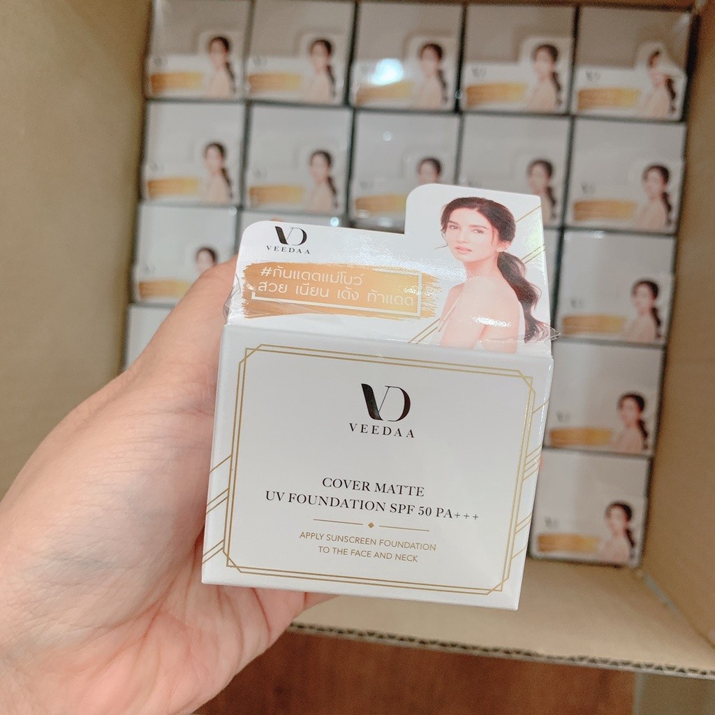 VEEDAA SPF 50 PA+++ UVA/UVB #ครีมกันแดดวีด้าแม่โบว์ แวนด้า (10 ml) ครีมกันแดด ผสมรองพื้น ช่วยปกป้องผิวจากรังสี UVAและUVB 