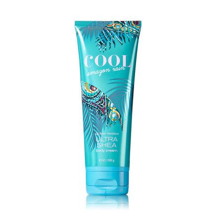 Bath & Body Works Cool Amazon Rain 24 Hour Moisture Ultra Shea Body Cream 226g. ครีมบำรุงผิวสุดเข้มข้น มีกลิ่นหอมติดทนนาน ด้วยกลิ่นหอมสดชื่นชุ่มฉ่ำของกลิ่นส้ม และผลมะเฟื่อง ผสมกับกลิ่นดอกไม้ป่าอย่างดอกกล้วยไม้ และมะลิ กลิ่นหอมสดชื่นมากคะ