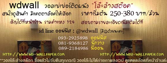 wd2 wallpaperติดผนัง โล๊ะล้างสต๊อค