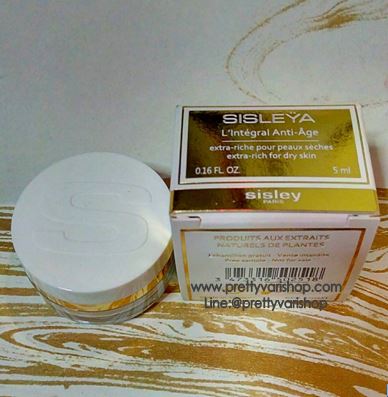 **พร้อมส่ง**Sisley Sisleya L'Integral Anti-Age Day and Night Cream - Extra Rich For Dry Skin ขนาดทดลอง 5 ml. สำหรับผิวแห้งมาก ครีมบำรุงผิวสูตรใหม่ล่าสุดจาก SIsley ปรับปรุงจากสูตรเดิม Sisleya Global Anti-Ageช่วยลดเลือนริ้วรอยแบบพรีเมี่ยม ทั้งปกป้อง ฟื