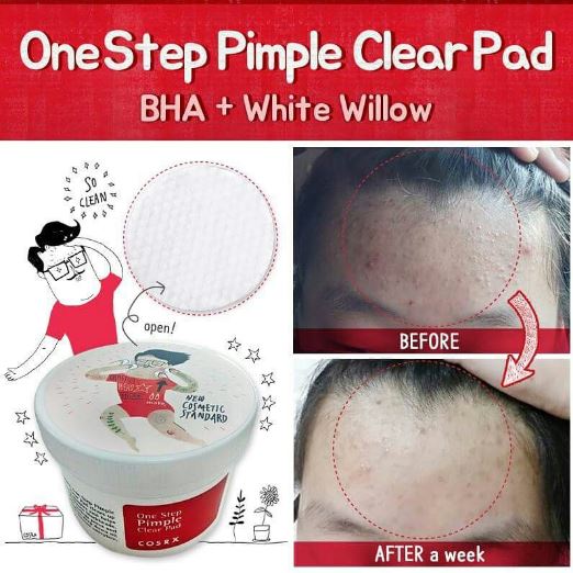 *พร้อมส่ง**COSRX One Step Pimple Clear Pad (70แผ่น/กระปุก ) แผ่นเช็ดลดสิว กระชับรูขุมขน ให้ผิวใสจากเกาหลี ได้รับรางวัล 2016 Wins 2016 Rookie Product by SURE Magazine และอีกหลายรางวัล ช่วยทำความสะอาดผิว พร้อมบำรุงผิวไปในตัว มาจากสารสกัดจากธรรมชาติ