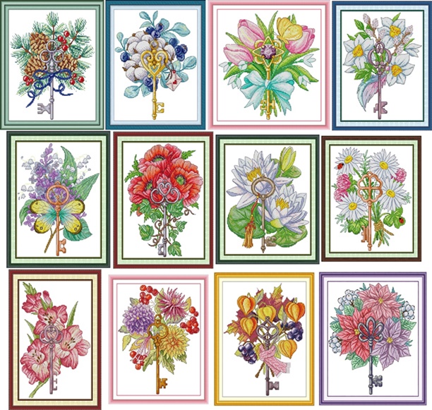 Flower keys (ไม่พิมพ์/พิมพ์ลาย)