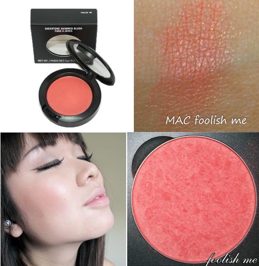 MAC Sheertone Shimmer Blush Powder 6g. สี Foolish Me บลัชออนเนื้อฝุ่นสัมผัสนุ่ม ผสมชิมเมอร์ สีส้มสดประกายชิมเมอร์สีทอง เนื้อบางเบา ราวไร้น้ำหนัก เนื้อบลัชละเอียด กลมกลืนเป็นเนื้อเดียวกับผิว ดูสุขภาพดีเป็นธรรมชาติ แต่งแต้มสีสันให้พวงแก้มสุกปลั่