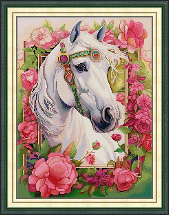 White horse (ไม่พิมพ์/พิมพ์ลาย)