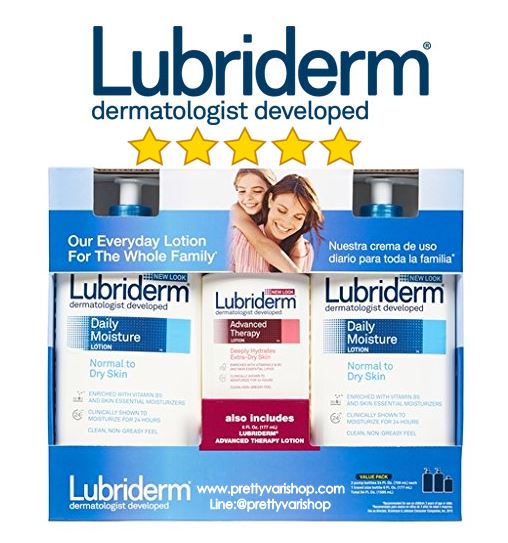 Lubriderm Daily Moisture Moisturizing Lotion for Normal to Dry Skin Value Pack เซ็ทโลชั่นบำรุงผิวสุดคุ้มจากอเมริกา แพค 3 ขวด มี 2 สูตร ทั้งผิวธรรมดา และผิวแห้งมากที่ต้องการการบำรุงเป็นพิเศษ ใช้ได้แม้ผิวแพ้ง่าย เพราะไม่มีส่วนผสมของน้ำหอม ให้ความ