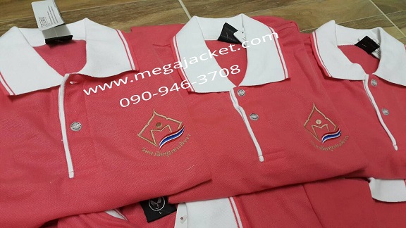 ตัวอย่างงานเสื้อโปโลสีโอรส ขอบขาว ผ้า TC ,093-632-6441 รับทำเสื้อ polo ขายส่งเสื้อ poloถูกมาก