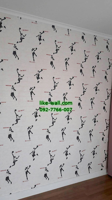 ผลงานติดวอลเปเปอร์ลายนักบาสเกตบอล ย่านพระราม3