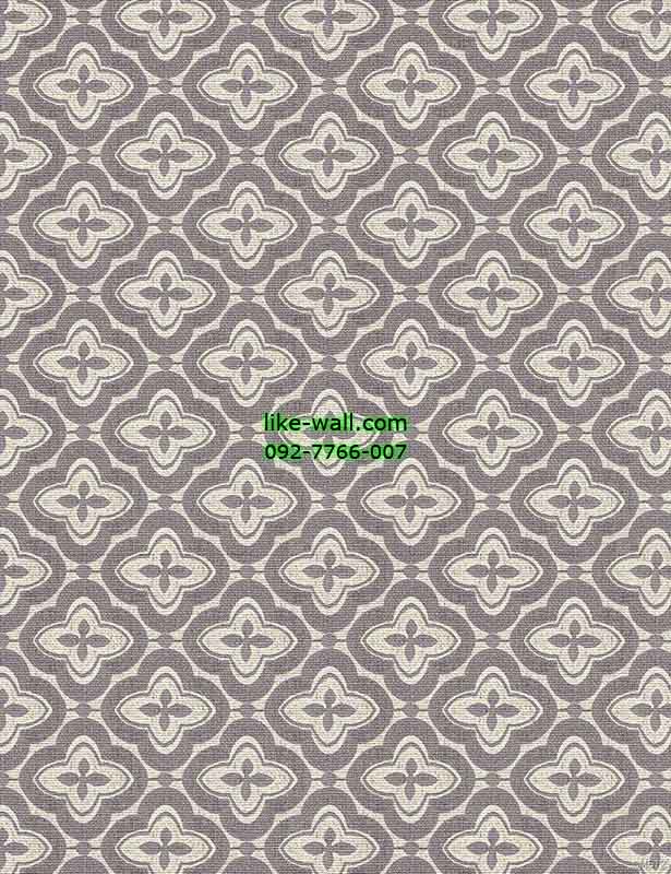 วอลเปเปอร์ลายดอกไม้คลาสสิค สีน้ำตาล