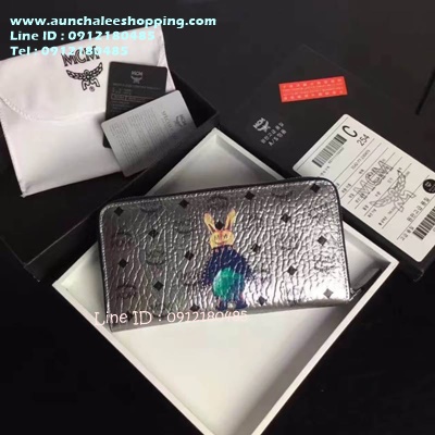 Mcm zippy wallet Hiend size 19 cm ทำจากหนังวัวแท้ งานสวยเหมือนแท้