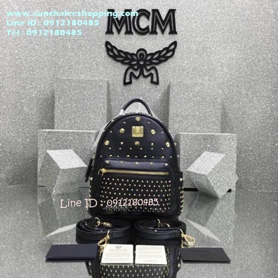 MCM backpack Hiend size 21 cm งานหนังวัวแท้ งานสวยเหมือนแท้ 