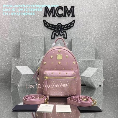 MCM backpack Hiend size 21 cm งานหนังวัวแท้ งานสวยเหมือนแท้ 