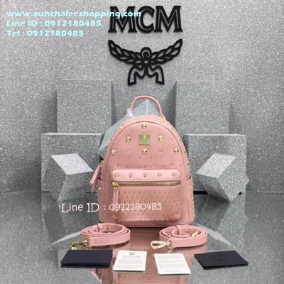 MCM backpack Hiend size 21 cm งานหนังวัวแท้ งานสวยเหมือนแท้ 