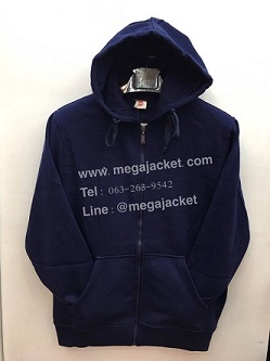 ขายส่งแจ็ตเก็ตมีหมวกสีกรม Jacket hood cotton wood ผ้าคอตตอลวูล ผ้านุ่ม hiphop สีกรม 093-632-6441