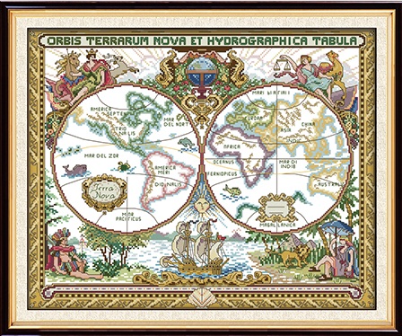Old world map (ไม่พิมพ์/พิมพ์ลาย)
