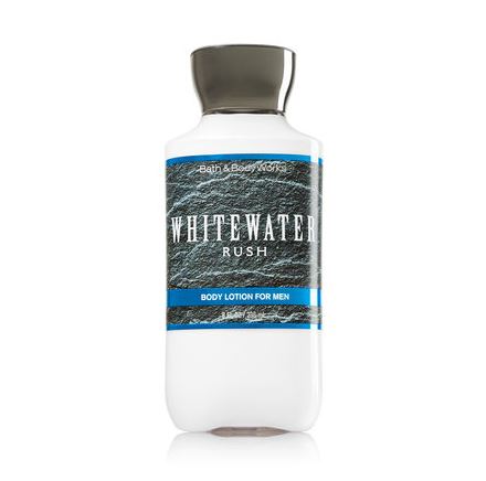 Bath & Body Works Whitewater Rush Shea & Vitamin E Body Lotion 236 ml. โลชั่นบำรุงผิวสุดพิเศษสำหรับชายหนุ่ม โทนกลิ่นคุ้นเคย สไตล์น้ำหอมผู้ชายแนวสปอร์ต หอมสดชื่นแต่แฝงความอบอุ่นนุ่มนวล