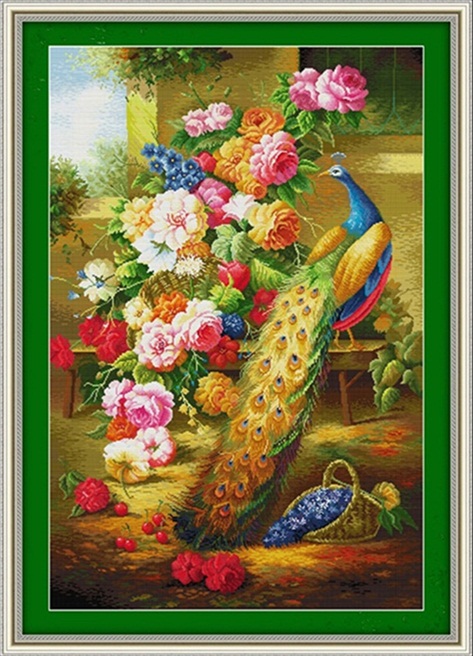 Peacock flower (ไม่พิมพ์/พิมพ์ลาย)