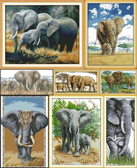 ช้าง คชสาร Elephant (ไม่พิมพ์/พิมพ์ลาย)