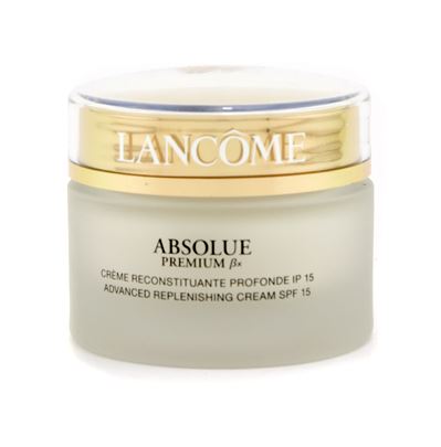 Lancome Absolue Premium BX Advanced Replenishing Cream SPF15 ขนาด 50ml. เดย์ครีมฟื้นฟูผิวล้ำลึก พัฒนาขึ้นเพื่อมอบวิธีแก้ไขปัญหาผิวแห้งที่ดีเลิศสำหรับผู้หญิงวัย 50 ปีขึ้นไป ช่วยลดเลือนริ้วรอยแม้ในจุดที่ลึกที่สุด ให้ผิวกลับคืนสู่ความกระชับแน่น อ