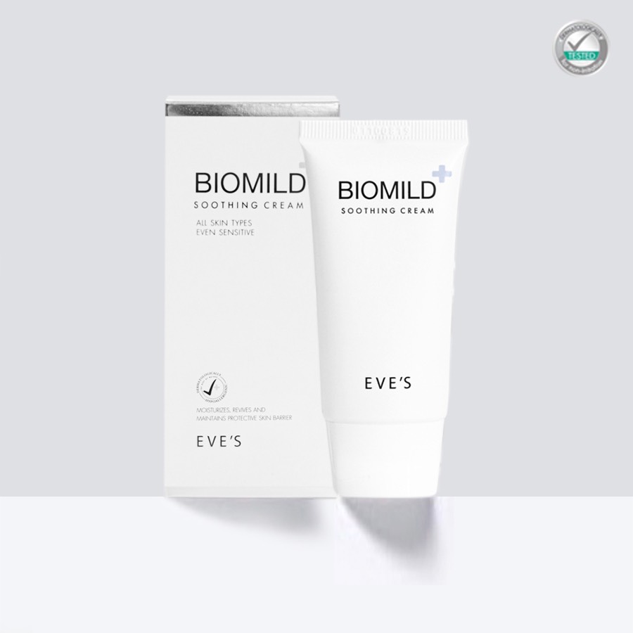 Eves Biomild Soothing Moisturizer Cream 30 g. ไบโอมายด์ คืนความชุ่มชื้นให้แก่ผิว