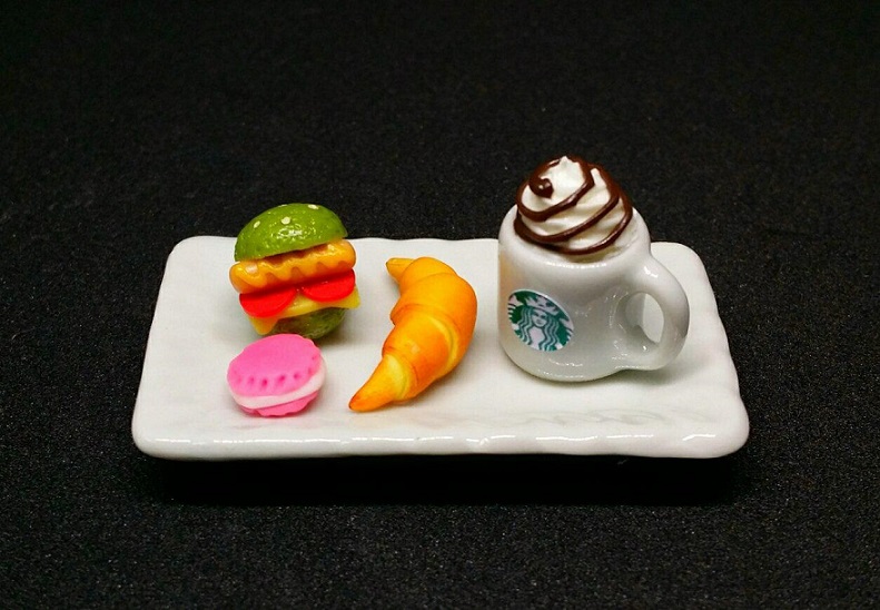 FC020 -เซ็ตกาแฟ&แฮมเบอร์เกอร์จิ๋ว