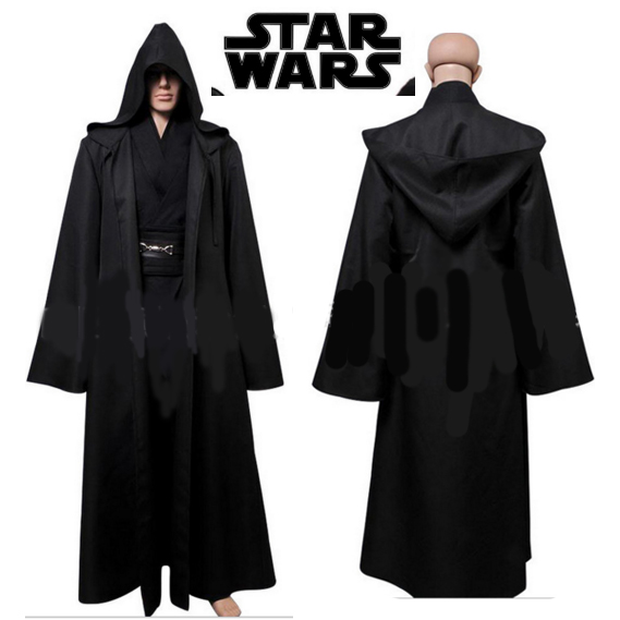 ++พร้อมส่ง+Full set สตาร์วอร์ส Star Wars สีดำ ชุดคลุมอัศวินเจได ชุดคลุมเจได ผ้าคลุมเจได Skywalker Star Wars Cosplay